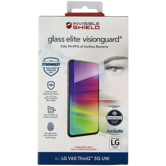 ZAGG (Glass Elite VisionGuard ) Screen Protector for V60 ThinQ 5G UW