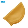 thumbnail image 3 of Uxcell Silicone Swim Caps Unisex NonSlip Pool Caps Waterproof Elastic Swimming Hats Gold Tone 2 Pack, 3 of 5