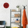 thumbnail image 4 of GZHJMY Round Digital Clock Red Buffalo Plaid Creative Decorative Quiet Not Ticking Clock,Bedroom Living Room Bathroom Kitchen Office Wall Ornament (Black 10x10In), 4 of 7