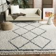 thumbnail image 3 of SAFAVIEH Pro Lux Akilah Geometric Shag Area Rug, Cream/Blue, 9' x 12', 3 of 12