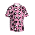 thumbnail image 3 of Xecao Cute Panda print Hawaiian shirt - a stylish short-sleeve button-down for men, perfect for casual beach and tropical outings., 3 of 9