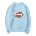 thumbnail image 4 of Chandail en Molleton Imprimé Football pour Femmes, Col Rond Surdimensionné, Coupe Décontractée, Manches Longues, Chandail Décontracté pour Usage Quotidien et Événements Sportifs, 4 of 4