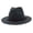 Dark Gray, variant on Pandaie Classic Short Brim Fedora Hat for Men Women Belt Band Panama Fall Winter Retro Unisex Hat