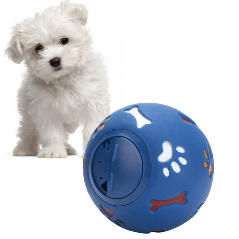 Pet Zone IQ Treat Ball Adjustable Dog Treat Ball (Slow Feeder, Dog Puzzle  Toy, Treat Dispensing Toy and Interactive Dog Toy in One),Blue Small 