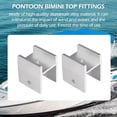 thumbnail image 7 of Silver Aluminum Bimini Top Mount Brackets for 1 3/8" Square Tube, 2 Count$$Watercraft, 7 of 7