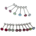thumbnail image 2 of Flmtop Ensemble de 6/10 Pcs pour Femmes, Bague Barre à Imprimé Léopard pour Langue, Lèvres et Nombril, Bijou de Perçage Corporel, 2 of 7