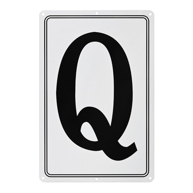 Uxcell Señal de Letra de Aluminio Q, Números de Casa de 11.8 Pulgadas y Letras de Metal
