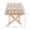 thumbnail image 2 of Raindrops Wood Step Stool Chair Portable Folding Stool for Home Use Hiking Travel 1 Pcs, 2 of 6