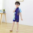 thumbnail image 2 of Combinaison de Bain Garçon Séchage Rapide Manches Courtes Surf Plage pour 3-12 Ans, 2 of 8