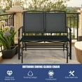 thumbnail image 4 of Costway Patio Glider Rocking Bench Double 2 Person Chair Loveseat Garden Black, 4 of 10