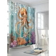 thumbnail image 3 of Shower Curtain Shower Curtains for Bathroom, Waterproof Polyester Shower Curtain Set with Hooks, Stall Long Size 54"x78", 3 of 6
