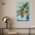 thumbnail image 3 of Tropical Flower Bag Flowers In Vase Paintings Canvas Wall Art by Art Remedy, Gallery Wrapped, 16" x 24", 3 of 7