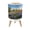 Color 3, variant on Small Trash Can with Lid Palm tree tropical beach 1.8 Gallon Dog Proof Trash Can Round Garbage Can Waste Bin Wastebasket for Bathroom Bedroom Living Room