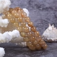 thumbnail image 2 of Natural Golden Rutilated Quartz Gemstone 8mm Round Beads Stretch Bracelet 7" Unisex, 2 of 2