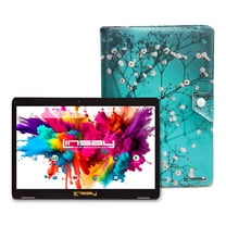 LINSAY 10.1" Octa Core 1280x800 IPS 4GB RAM 128GB Storage Android 15 Tablet with case Flowers Marble