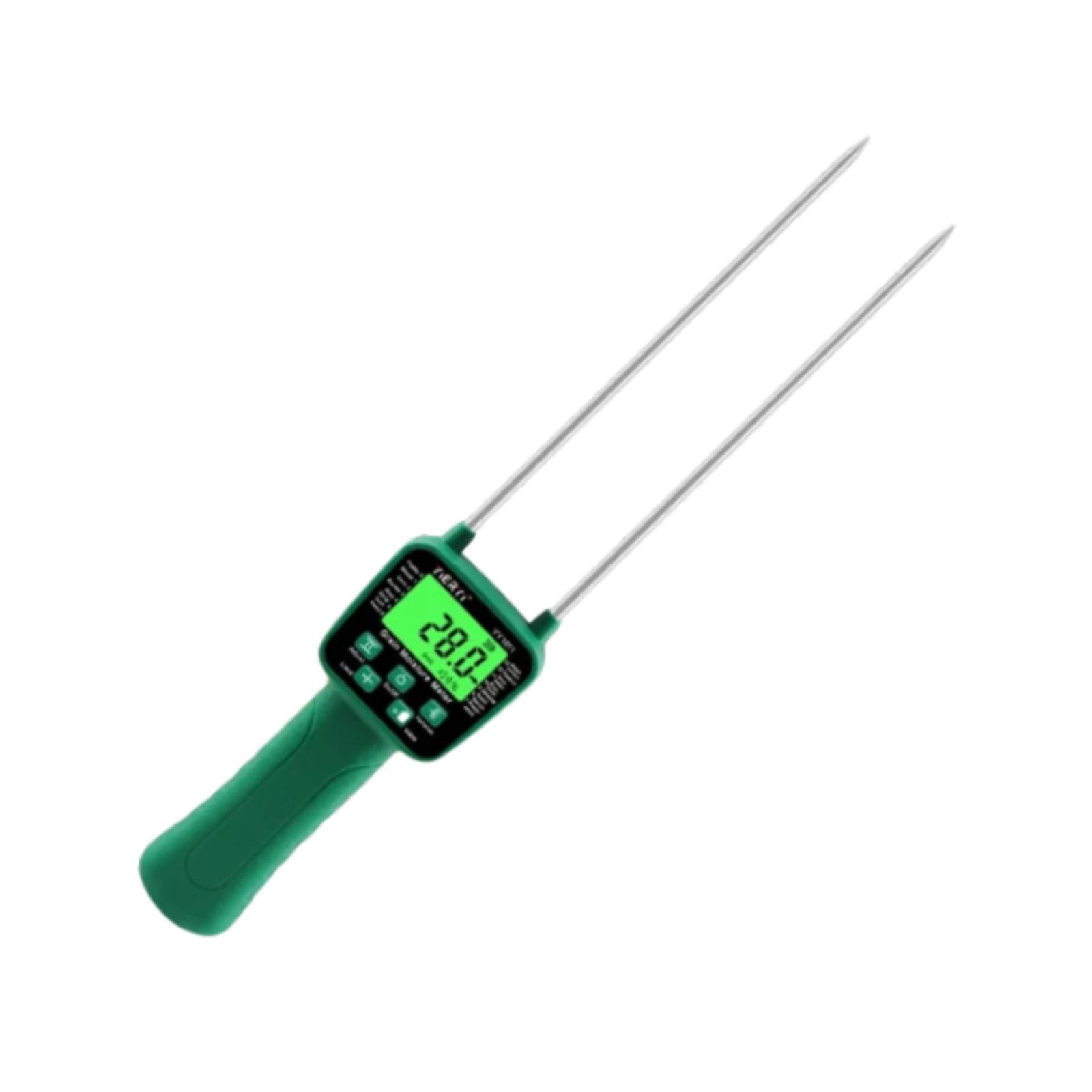 funtasica Grain Humidity Tester Compact Double Tester Hay Moisture Tester Hygrometer Tester for Paddy Rice