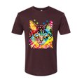 thumbnail image 2 of Wild Bobby Dean Russo Colorful Blue Eyes Cat Cat Lover Men Premium Tri Blend Tee, Cardinal, Small, 2 of 5