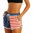 thumbnail image 6 of Women Summer Board Shorts Hawaiian Tropical Print Beach Swim Shorts with Pockets, 6 of 10