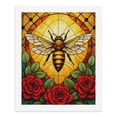 thumbnail image 5 of Paint by Numbers Kit for Adults, Stained Glass Bee Rose Artwork Paint by Numbers, Easy Paint by Numbers Kit for Adults Beginner, DIY Adult Paint by Number Kits on Canvas, Home Decor, 5 of 7