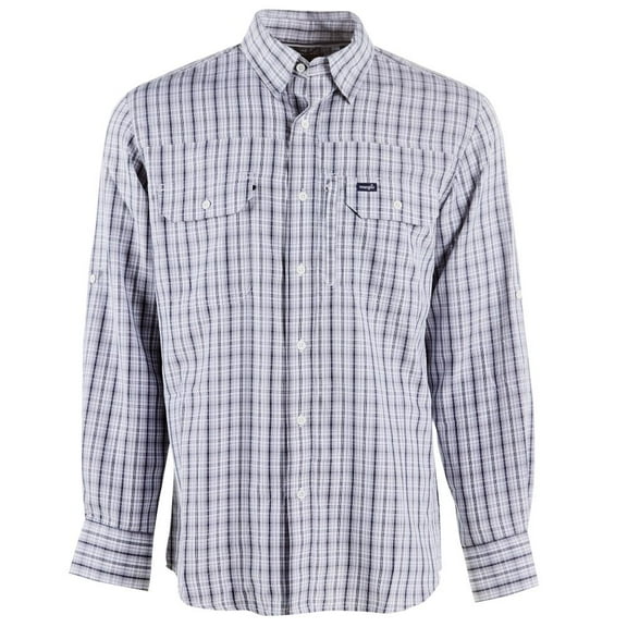 Wrangler Navy Plaid Performance Buttondown