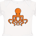thumbnail image 4 of Inktastic Orange Octopus Boys or Girls Long Sleeve Baby Bodysuit, 4 of 5