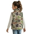 thumbnail image 3 of Pzuqiu Duck Hunter Camo Kids Zip Up Vest Size 3 Stretchy Practical Winter Sleeveless Jacket with Pockets Warm Toddler Girl Clothes Fall Outerwear Versatile Fashion for Girls, 3 of 7