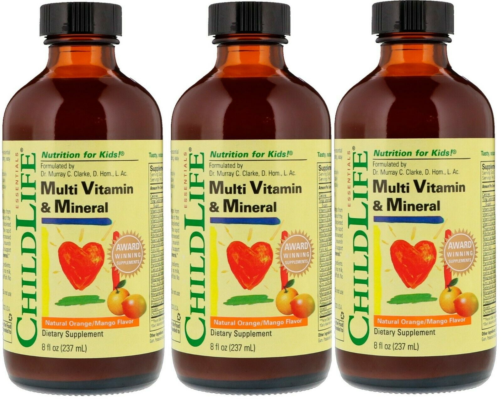 ChildLife MultiVitamin & Mineral OrangeMango Flavor Promote Kid's