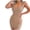 Khaki, variant on IROINNID Women's Sheath Dress Sexy Suspender U-Neck Sleeveless Dough Waist Closing Knitting Buttock Solid Color Elastic Waist Dress