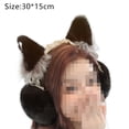 thumbnail image 2 of Orejeras mullidas para clima frío para mujer, diadema cálida para invierno, calentadores de orejas holgados y bonitos, 2 of 5