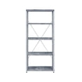 thumbnail image 2 of Clearance! Jurgen Bookshelf, Faux Concrete & Silver 92907, 2 of 3