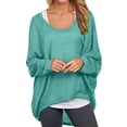 thumbnail image 2 of MPWEGNP Sweaters Womens Batwing Sleeve Pullover Tops Off Shoulder Loose Oversized Baggy Sweater Shirts Casual T Shirt Blouses Fall Dress for Women, 2 of 9