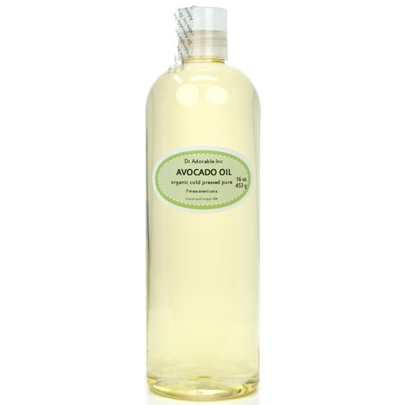 Dr Adorable - 16 oz - Avocado Oil - 100% Pure Organic Cold Pressed Refined Natural Hair Skin