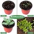 thumbnail image 4 of GARFANS 130 Packs 4 Inches Red Plastic Plant Nursery Seed Pots Plastic Plant Pots Seed Starting Pot for Fruit, Vegetable, Plant, Succulents, Seedlings, Cuttings, 4 of 10