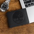 thumbnail image 3 of MARSHAL RFID Blocking Distressed Leather Bifold Wallet for Men with Tree of Life Design Black, 3 of 8