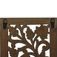 thumbnail image 6 of Benzara Mango Wood Wall Panel Hand Crafted with Leaves and Scroll Work Motif, Brown, 6 of 7