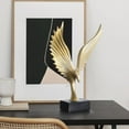 thumbnail image 1 of Modern Abstract Resin Statue Gold Plated Sculpture Home Dining Room 5x33CM, 1 of 7