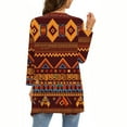 thumbnail image 3 of SELONE Long Cardigans for Women Long Sleeve Plus Size Tunic Open Front Cardigans Without Hoodie Tribal Print Lightweight Beach Vacation Wear Multicolor M, 3 of 5
