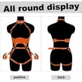 thumbnail image 5 of Women Leather Body Belt Adjustable Belt Sexy Punk Strapless Strap Lingerie Garter Belts Underwear for Women, 5 of 7