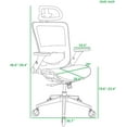 thumbnail image 3 of Ergonomic Mesh Office Chair, High Back Desk Chair with Adjustable Headrest and Flip-Up Arms, High Back, Lumbar Support, Tilt and Lock Function, Blade Wheels, KD Chrome Metal Legs, Office Use, 3 of 7