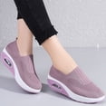 thumbnail image 6 of Domzle Women Orthopedic Sneakers Walking Shoes,Mesh Breathable Arch Support Slip-on Light Air Cushion Orthopedic Sneakers Shoes Pink, 6 of 8