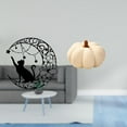 thumbnail image 2 of CoudarTitie Mystical Black Cat Moon Wall Art Sculpture with Halloween Pumpkin Plush Pillow Accents for Cat Lovers Bedroom and Living Room Decor, 2 of 8