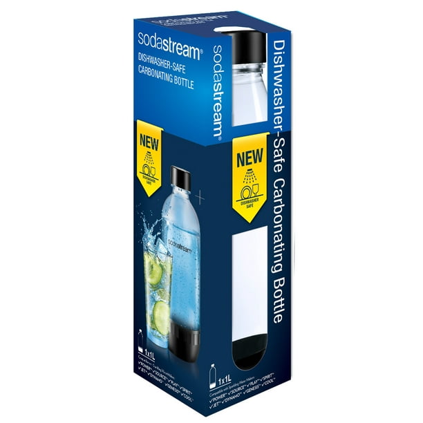 SodaStream 1Liter Dishwasher Safe Classic Black Carbonating Single