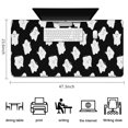 thumbnail image 5 of Long Mouse Pads for Desk,Black Halloween White Ghosts Desk Mats on Top Of Desks, Desk Mouse Pad Extra Large with 3mm Non-Slip Base and Stitched Edge for Gaming,Office,Work,Home 47.3"x23.6", 5 of 6