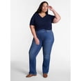 thumbnail image 2 of Terra & Sky Women's Plus Size V Neck Tee with Short Sleeves, Size 0X-5X, 2 of 5