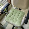 thumbnail image 6 of JeashCHAT Square Chair Cushion Soft Comfortable Seat Cushion Thicken Velvet Plush Chair Pad for Indoor Kitchen Dining Chair Office Chair, 16"x16", Green, 6 of 6