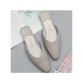 thumbnail image 6 of Gomelly Mules Shoes for Women Slip On Backless Shoes Closed Toe Casual Shoes Beige Size 6, 6 of 7