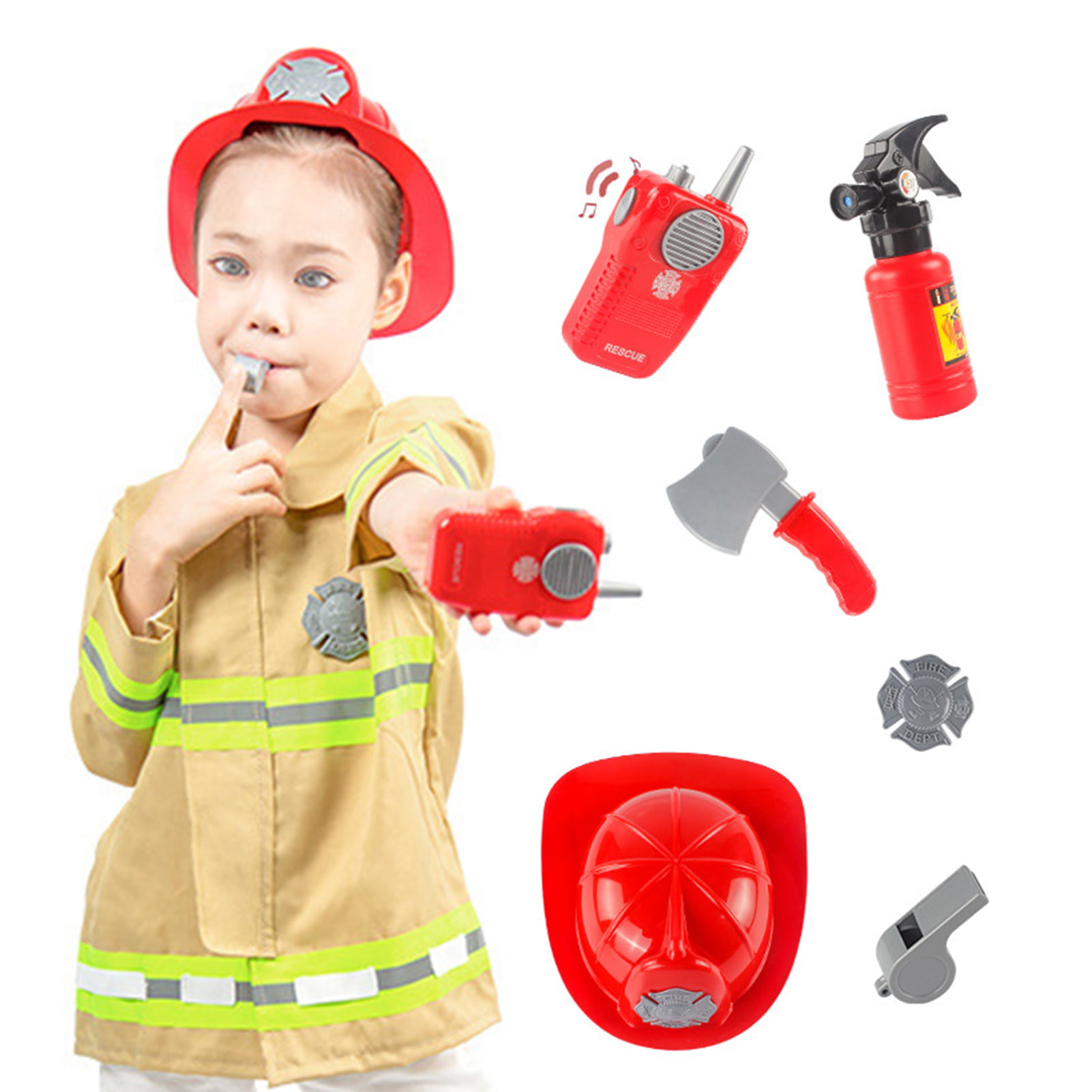 Details about   NEW 2 PIECE RED FIREMAN COSTUME SIZE 2T 