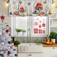 thumbnail image 6 of Mushrooms Valances for Windows, Decorative Rod Pocket Window Valance Curtains, Butterfly Botanical Country Plants White Wood Short Curtain Drapes for Kitchen/Living Room, 2 Panels, 60" W x 18" L, 6 of 8