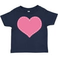 thumbnail image 3 of Inktastic Pink Heart (stitch Border) Girls Toddler T-Shirt, 3 of 5