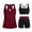 Wine â‘¡, variant on Zpzdpjkx Women's 3-Piece Tankini Swimsuit 2026 Fashion Cutout Modest Bathing Suits Workout Tank Tops with Boyshorts Army Green â‘¢ XL